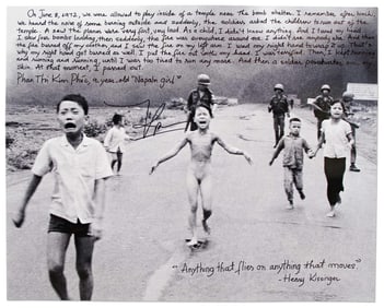 Iconic "Napalm Girl" Photo Signed by Kim Phuc Phan Thi