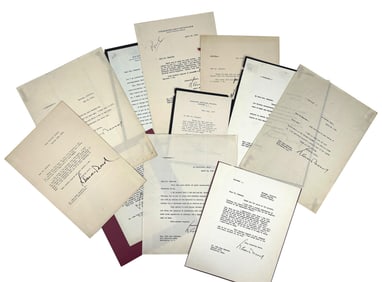 Archive of 11 Typed Letters Signed of Leonard Wood, With Content