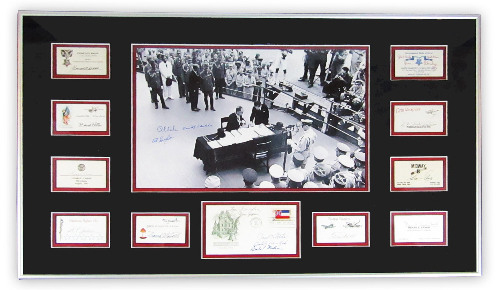 Heroes & Legends of WWII Impressive Framed Display- 18 Signatures (1 of 13)