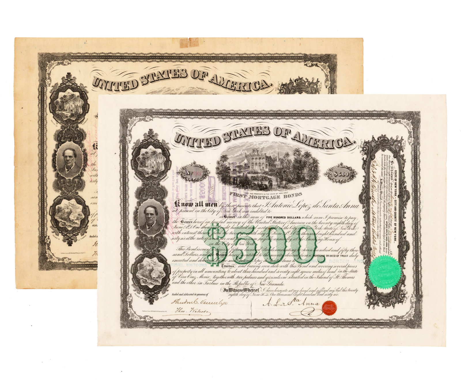(2) Santa Anna DS - $500 Mortgage Bonds (1 of 7)