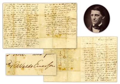Emerson Early ALS, Themes of 1836 Essay "Nature" - One of Best Letters Extant! "Nature is always