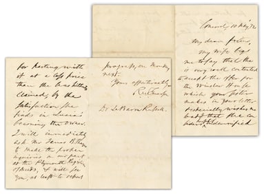 R.W. Emerson ALS From Concord Re: Sale of Wife's Family Home, Site of His 1835 Marriage