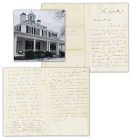 R.W. Emerson 3x Signed ALS Re: Sale of Wife's Family Home