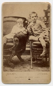 Rare CDV of Jesse James's Orphans