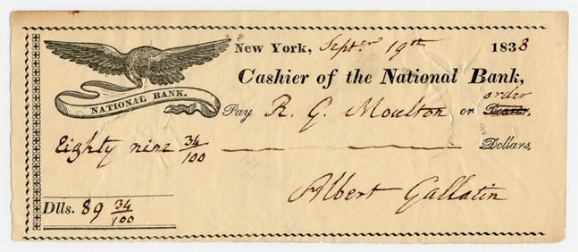Albert Gallatin DS - Beautiful Signature