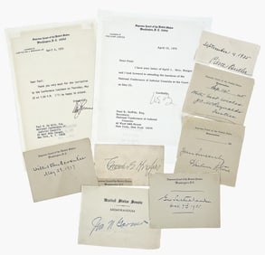 Supreme Court Justices and a VP! Great Dealer’s Lot of Nine