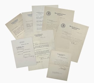 Supreme Court Justices Archive of Eight Letters to a Noted Portraitist, Including Taft. Ex Forbes