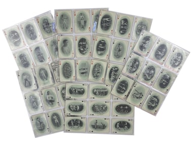 Complete Deck of 1909 James Jeffries Championship Souvenir Playing Cards