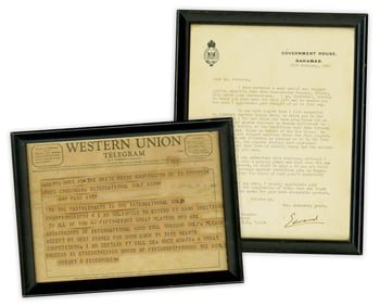 Edward VIII & Eisenhower on Golf- Two Items Sent to PGA's Fred Corcoran