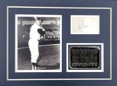 Roger Maris Fine Signature, PSA Certified, Matted and Ready to Display