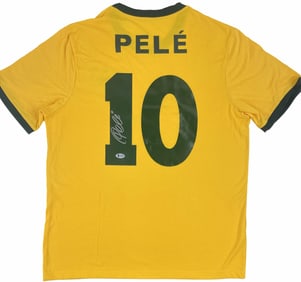 Superb Pele Signed Jersey, Beckett Authenticated with Certificate