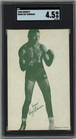Sugar Ray Robinson Exhibits Card, SGC Rated 4.5 VG Ex+