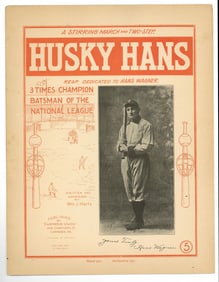 Husky Hans Music Sheet Honoring Baseball Legend Honus Wagner, 1904