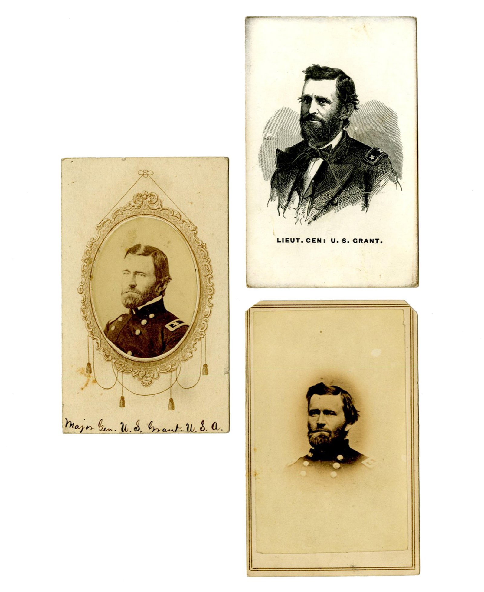 Ulysses S. Grant Two CDVs and an Illustrated Playing Card (1 of 7)