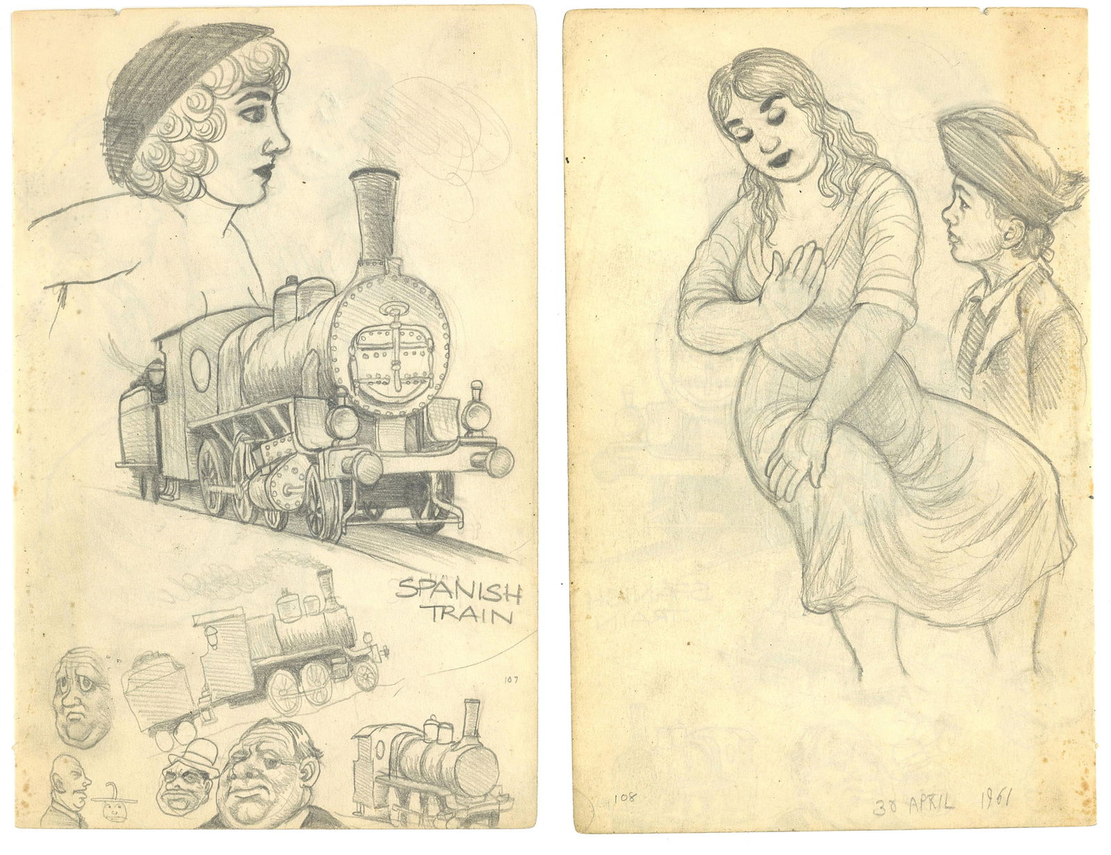 R. Crumb Fine Original Artwork: Trains...and Women!: Robert Crumbn.p., April 30, 1961R. Crumb Fine Original Artwork: Trains...and Women!ArtA series of fine pencil drawings by Crumb, accomplished in the early phase of his career but exhibiting the emergi