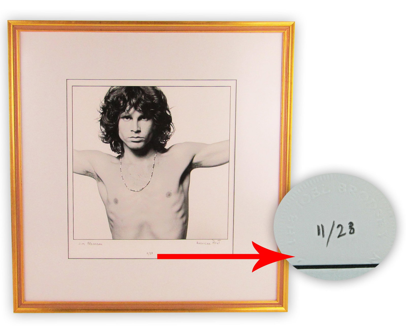 American Poet by Joel Brodsky Numbered & Stamped Print from Jim Morrison Photoshoot: Jim Morrison[New York], ca. 1967"American Poet" by Joel Brodsky Numbered & Stamped Print from Jim Morrison PhotoshootPhotographic printAn archival pigment print by photographer Joel Brodsky