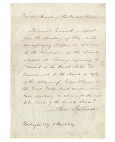 James Buchanan as Pres. Insures Washington, D.C. Water Supply