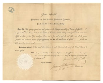 Garfield as Pres. Appoints a Female Notary for the District of Columbia, Unusual!