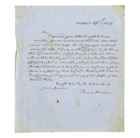 Anna Harrison ALS Re: "dear departed Husband"
