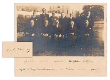 Herbert Hoover & Cabinet Signed Photograph