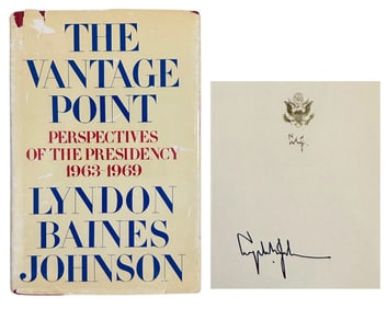 LBJ Signed 1st Ed. of "Vantage Point" Published 2 Years Before His Death