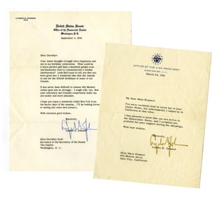 Pair of Typed Letters Signed by LBJ as VP and Texas Senator
