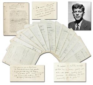 John F. Kennedy Extensively Hand-Corrected Draft for Chapter of "Why England Slept"