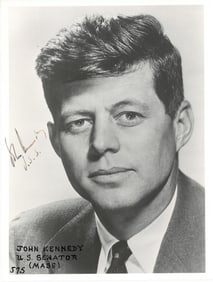 Superb John F. Kennedy Signed Photo as Senator, with JSA LOA