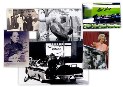 Kennedy Assassination, Lot of 6 Signed Photos: Hill, Leavelle, Landis, & More!