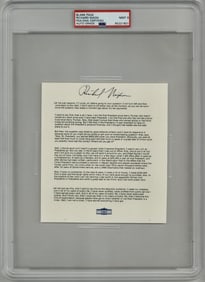Richard Nixon "I Am Not A Crook!" A Gorgeous Souvenir Typescript of his Disney World Speech, PSA