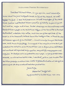 Alexander Butterfield AMS On President Nixon's Involvement In Watergate