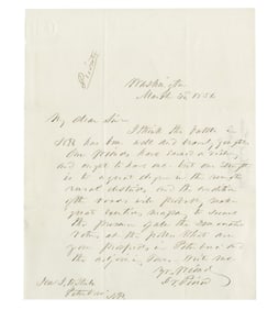 Franklin Pierce ALS as Pres. Assessing the “Know Nothings” Sweep of New Hampshire