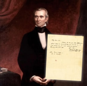 James Polk ALS as President Scheduling a Meeting with Lewis Cass
