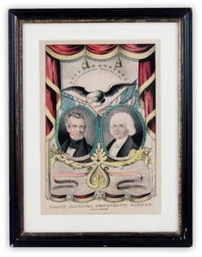 Polk & Dallas 1844 Campaign Lithograph by Nathaniel Currier
