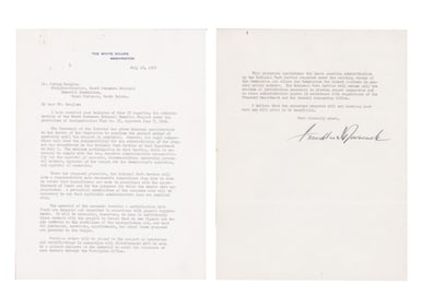 FDR Discusses Mount Rushmore Funding with Sculptor Gutzon Borglum