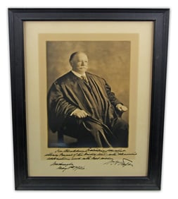 William H. Taft Signed Supreme Court Chief Justice Presentation Photo