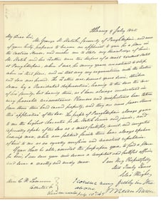 Martin Van Buren Concurs With Silas Wright's Recommendation, 1845