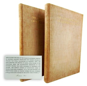 Rockwell Kent Numbered & Signed Illustrated Canterbury Tales, 2 Vols.