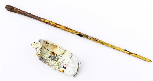 Lucian Freud Paint and Brush From His Studio, Ex-Christie's