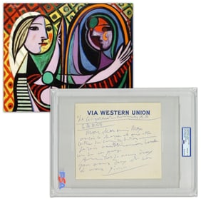 Pablo Picasso PSA GEM MT 10 Rare ALS Addressed to Art Collector, Discussing Another One!