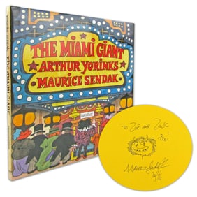 Maurice Sendak "The Miami Giant" Boldly Signed With Original Wild Things Drawing!
