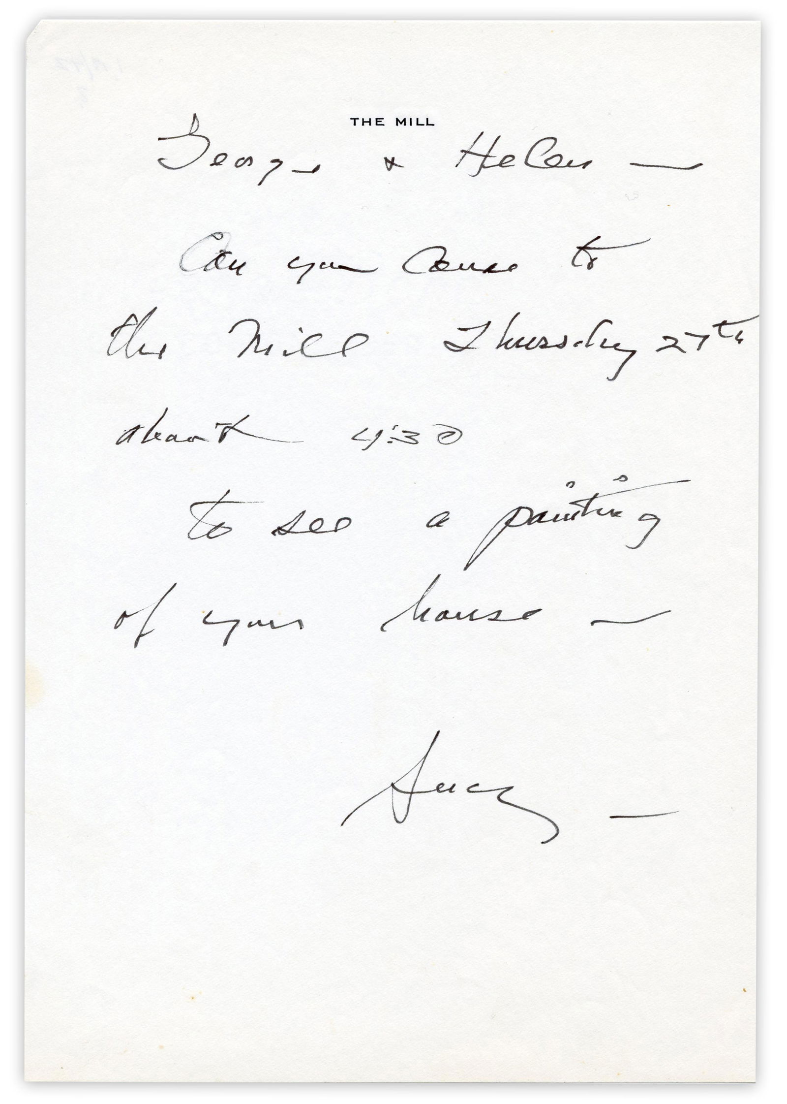 Andrew Wyeth Invites Neighbors "to see a painting of your house" (1 of 6)