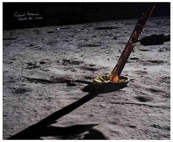 Michael Collins Signed Eagle Landing Photo With COA