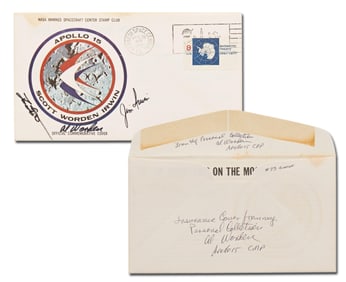 Apollo 15 Crew Signed Rare NASA Cover From Worden's Personal Collection With COA