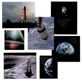 Apollo Astronauts Haise, Cunningham & Duke (7) Oversized Photographs