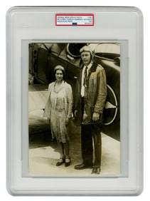 Charles & Anne Lindbergh ca. 1931, PSA Type I Press Photo