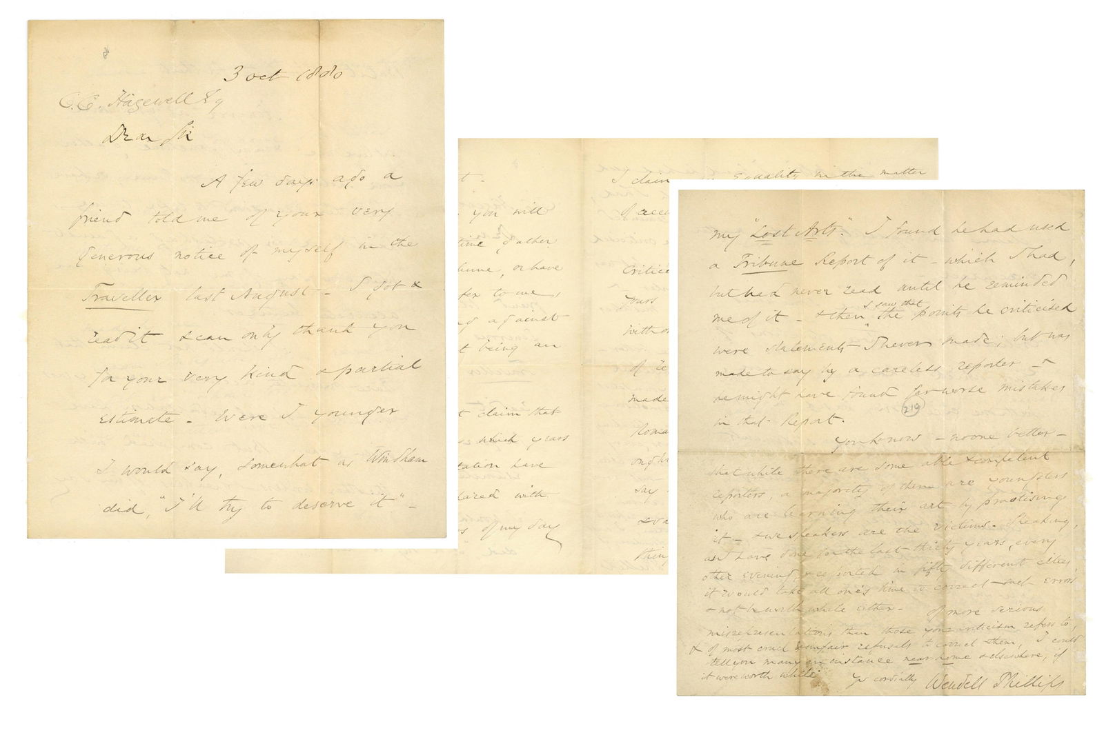 Abolitionist Wendell Phillips on Lecturing: "We speakers are the victims…" (1 of 4)