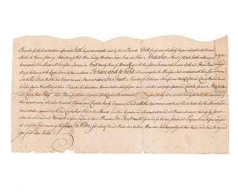 1756 Conveyance Document Mentioning 7 Slaves & Cattle
