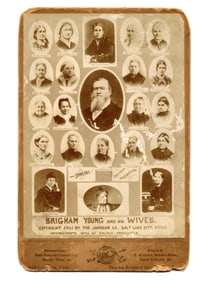 Brigham Young & Wives Cabinet Card, Gorgeous!