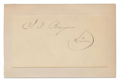 Judah P. Benjamin Signature, 1st Jewish U.S. Senator